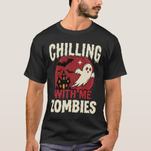 Halloween Griezelen Met Mij Zombies Spook Ontwerp T-shirt