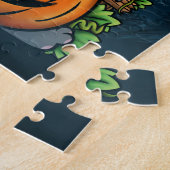 Halloween Griezelen Pompoen Kat Legpuzzel (Zijkant)