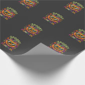 Halloween Griezelen Pompoen Zonnebril Vector Cadeaupapier (Hoek)