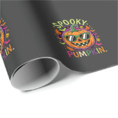Halloween Griezelen Pompoen Zonnebril Vector Cadeaupapier (Rol Hoek)