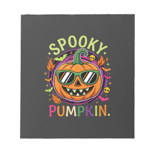 Halloween Griezelen Pompoen Zonnebril Vector Notitieblok