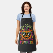 Halloween Griezelen Pompoen Zonnebril Vector Schort (Gedragen)