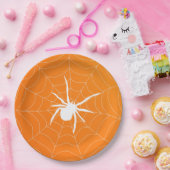 Halloween Griezelen Spin Pattern Papieren Bordje (Feest)