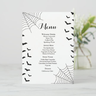 Halloween Griezelen Spinnenweb Baby Shower Menukaa Menu
