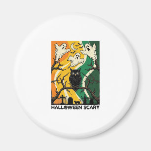 Halloween Griezelen Zwarte Uil Geesten Kerkhof_1 Magneet
