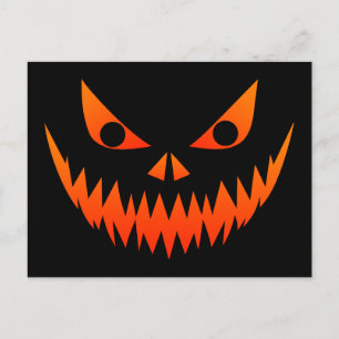 Halloween Griezelface Briefkaart