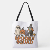Halloween Griezelfamilie Grappig Knuffel Tote Bag (Achterkant)