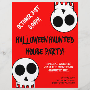 Halloween Griezelfeest Huis Feest Aankondiging Fly Flyer