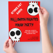 Halloween Griezelfeest Huis Feest Aankondiging Fly Flyer (Hand)