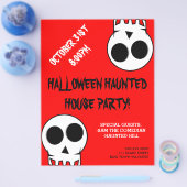 Halloween Griezelfeest Huis Feest Aankondiging Fly Flyer (Enkel)