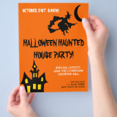 Halloween Griezelfeest Huis Feest Aankondiging Fly Flyer (Hand)
