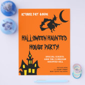 Halloween Griezelfeest Huis Feest Aankondiging Fly Flyer (Enkel)