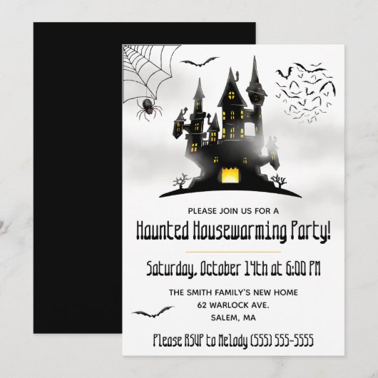 Halloween, Griezelfeest Kaart (Voorkant / Achterkant)