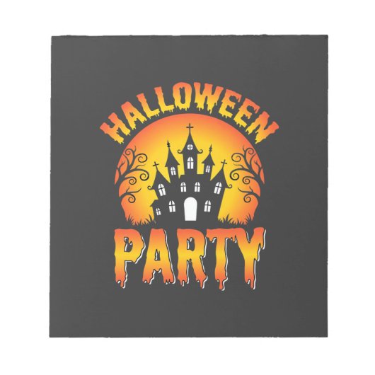 Halloween Griezelfeest Vector Notitieblok (Voorkant)