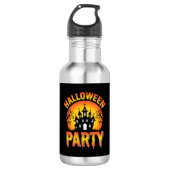 Halloween Griezelfeest Vector Waterfles (Voorkant)