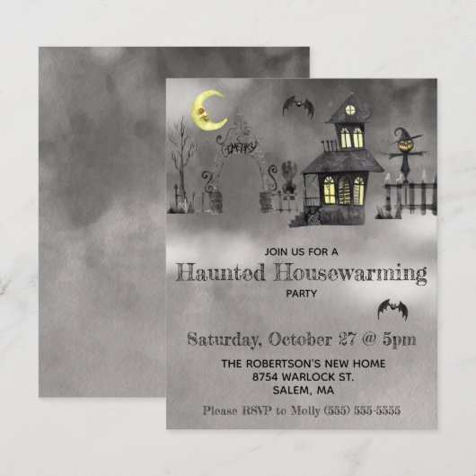 Halloween, Griezelfeestje  Kaart (Voorkant / Achterkant)