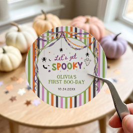 Halloween Griezelfun Feestelijke Verjaardagsfeest  Ronde Sticker