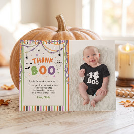 Halloween Griezelfun Geboortepartij Bedankt Kaart