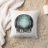 Halloween Griezelig Bos Vintage Gravure Design_1 Kussen (Deken)