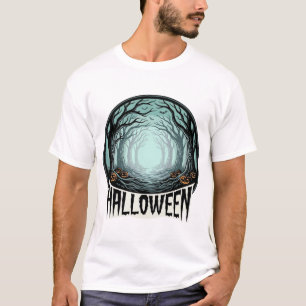 Halloween Griezelig Bos Vintage Gravure Design_1 T-shirt