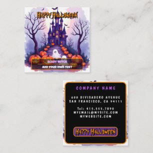 Halloween Griezelig Cute Populaire Collectie Vierkante Visitekaartje