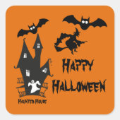 Halloween Griezelig Gehekst Huis Sticker (Voorkant)