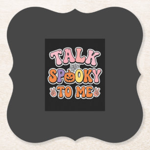 Halloween Griezelig Gesprek Griezelig Voor Mij Ont Kartonnen Onderzetters