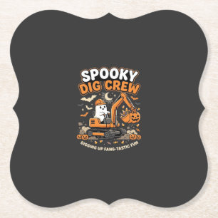 Halloween Griezelig Graaf Team Kartonnen Onderzetters