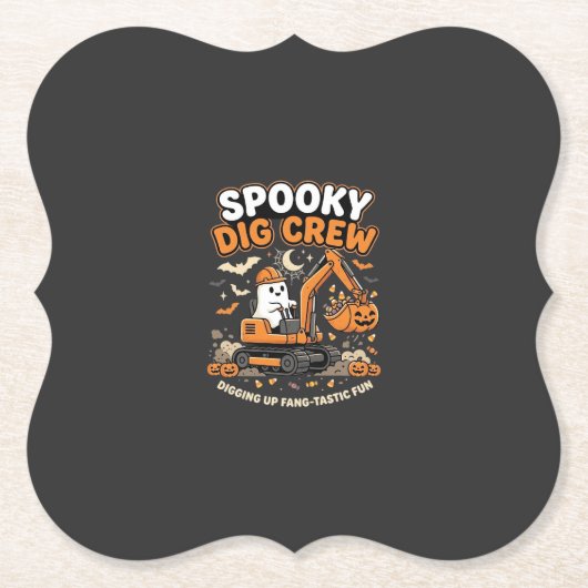 Halloween Griezelig Graaf Team Kartonnen Onderzetters (Voorkant)