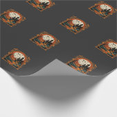 Halloween Griezelig Kasteel Pompoen Maan Vector Ku Cadeaupapier (Hoek)