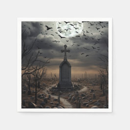 Halloween griezelig kerkhof Gotische begraafplaats Servet