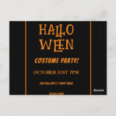 HALLOWEEN GRIEZELIG MONSTER KLEEDPARTY BRIEFKAART (Achterkant)
