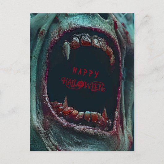 HALLOWEEN GRIEZELIG MONSTER KLEEDPARTY BRIEFKAART (Voorkant)
