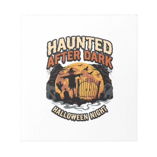 Halloween Griezelig Na Donker Notitieblok (Voorkant)