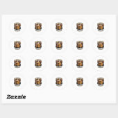 Halloween Griezelig Na Donker Ronde Sticker (Vel)