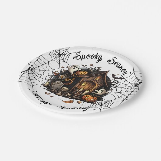 Halloween 👻 griezelig seizoen 💀 Papieren Bord (Gekanteld)