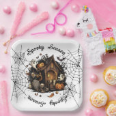 Halloween  👻 griezelig seizoen  💀 Papieren Bord (Feest)