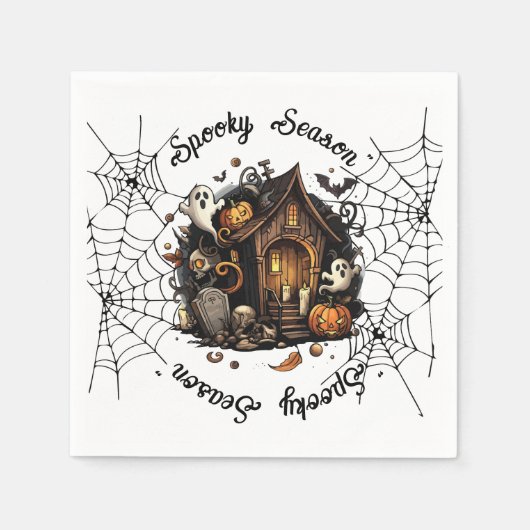 Halloween 👻 griezelig seizoen 💀 Servetten 🍽️ (Voorkant)