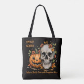Halloween Griezelig Seizoen Tote Bag (Achterkant)