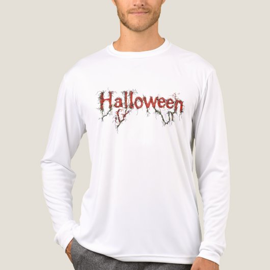 Halloween, griezelig, wijnstokken, wortels, rode l Tri-Blend shirt (Voorkant volledig)