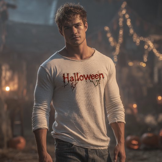 Halloween, griezelig, wijnstokken, wortels, rode l Tri-Blend shirt