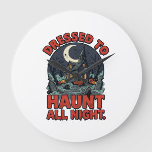 Halloween Griezelige Begraafplaats Kostuum Nacht Grote Klok