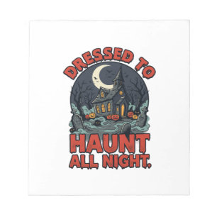 Halloween Griezelige Begraafplaats Kostuum Nacht Notitieblok