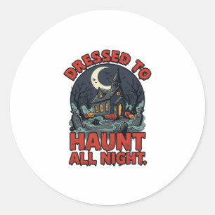 Halloween Griezelige Begraafplaats Kostuum Nacht Ronde Sticker