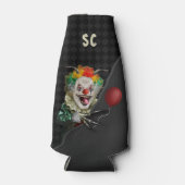 Halloween griezelige clown eng circus monogrammed flesjeskoeler (Voorkant)