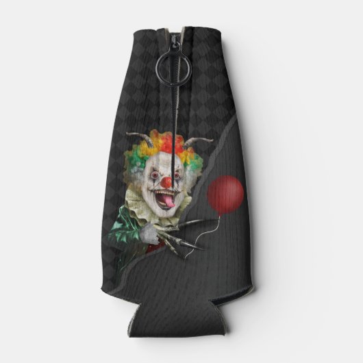 Halloween griezelige clown eng circus monogrammed flesjeskoeler (Achterkant)