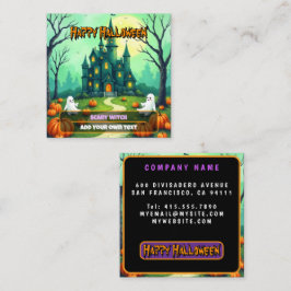 Halloween Griezelige Cute Moderne Collectie Vierkante Visitekaartje