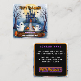 Halloween Griezelige Cute Trendy Collectie Vierkante Visitekaartje
