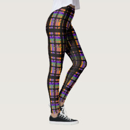Halloween Griezelige Draai Plaid Leggings