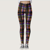 Halloween Griezelige Draai Plaid Leggings (Voorkant)